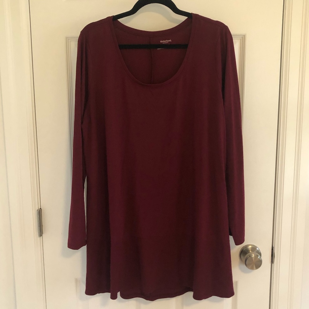 Motherhood Maternity Maroon Tunic Top